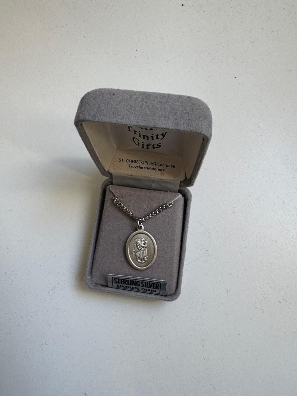 St. Christopher Sterling Silver Medal Necklace